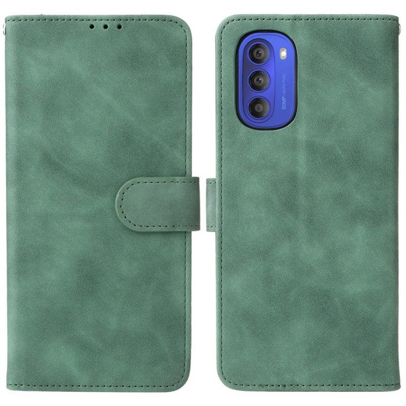 Folio-hoesje voor Moto G51 5G Huid Touch Vintage