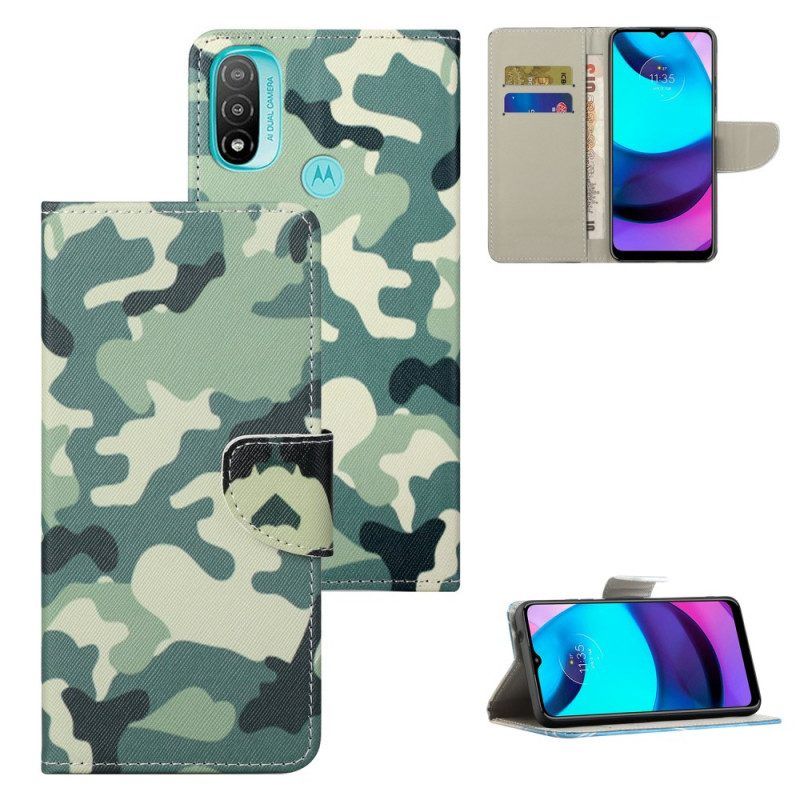 Folio-hoesje voor Moto G71 5G Militaire Camouflage