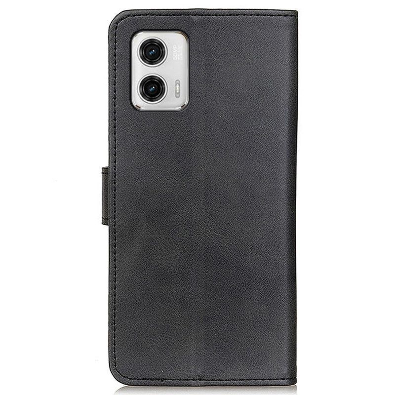 Folio-hoesje voor Moto G73 5G Mat Kunstleer