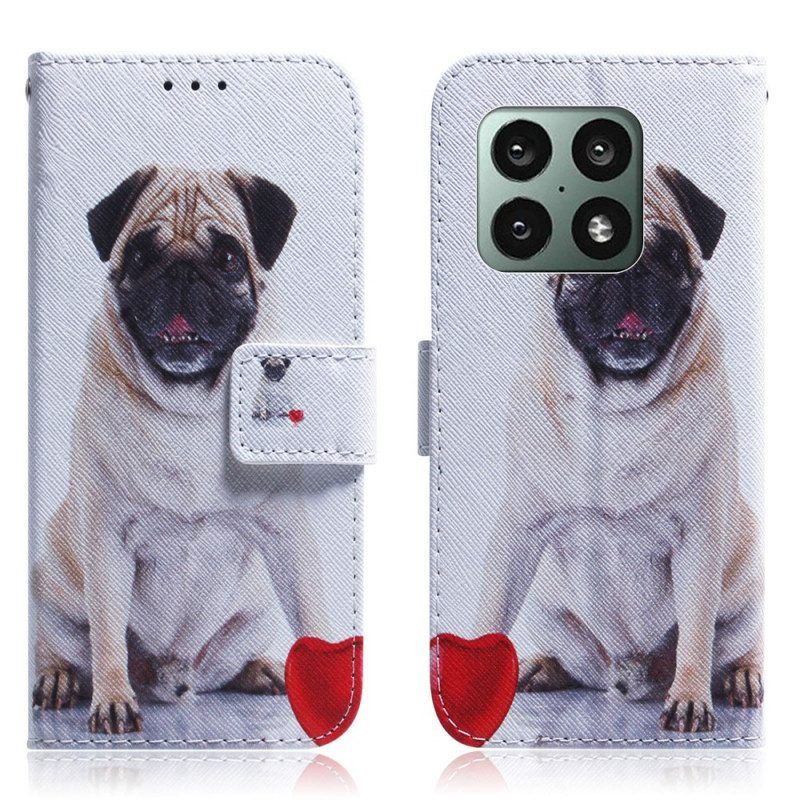 Folio-hoesje voor OnePlus 10 Pro 5G Mops Hond