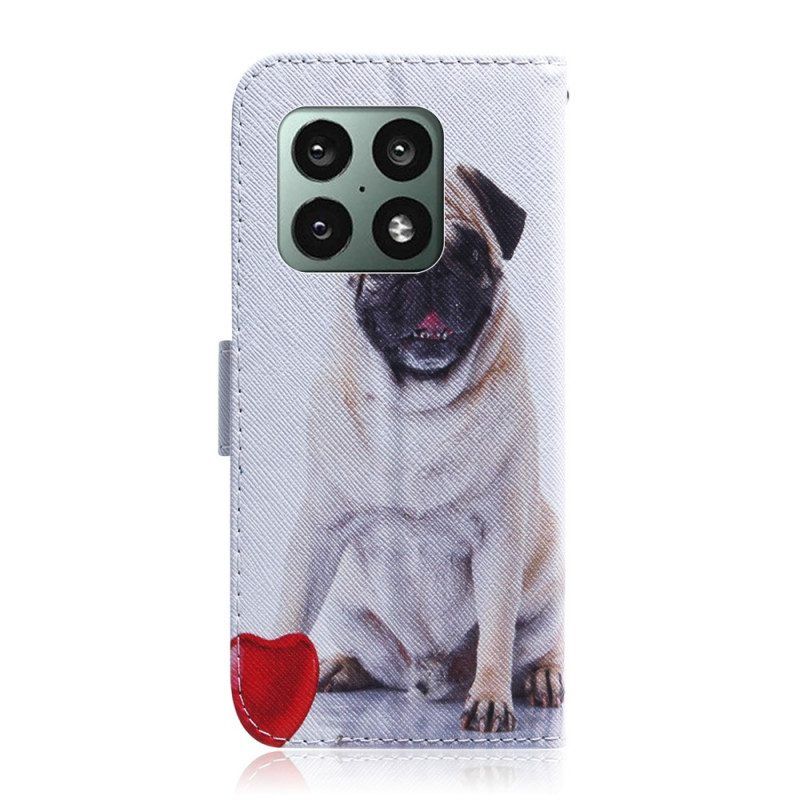 Folio-hoesje voor OnePlus 10 Pro 5G Mops Hond