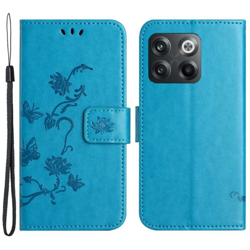 Folio-hoesje voor OnePlus 10T 5G Bloemen