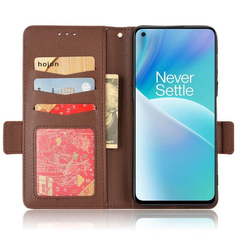 Folio-hoesje voor OnePlus Nord 2T 5G Lychee-textuur