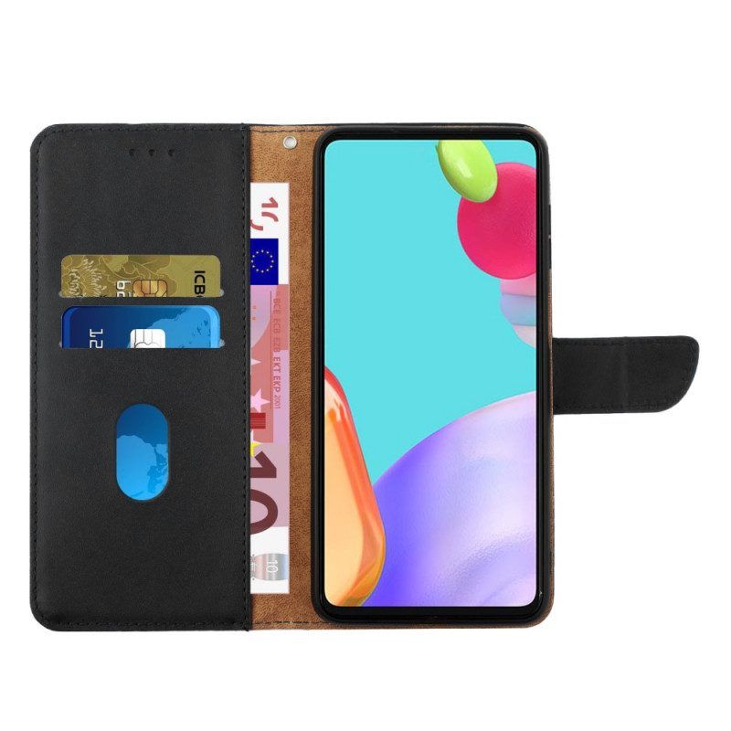 Folio-hoesje voor Oppo Find X3 Lite Echt Nappaleer