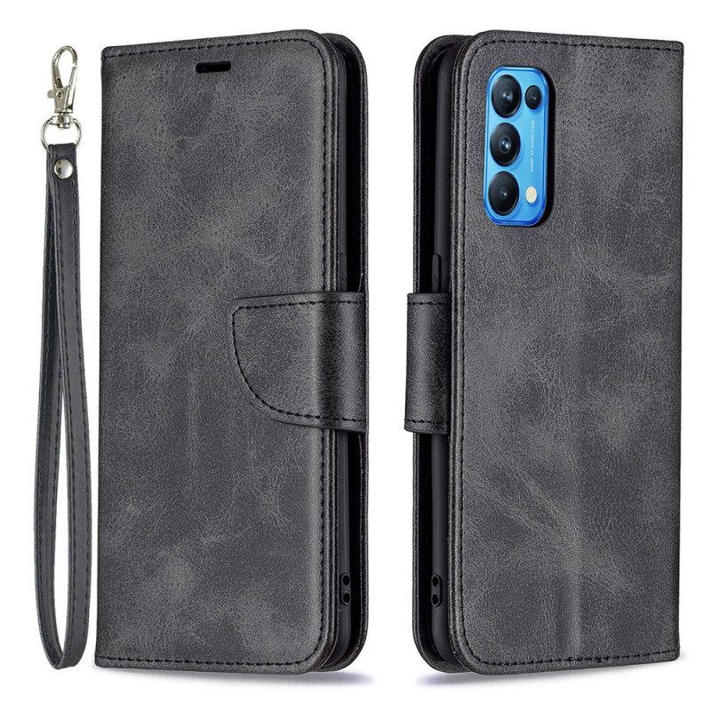 Folio-hoesje voor Oppo Find X3 Lite Flip Case Gladde Flap Schuin