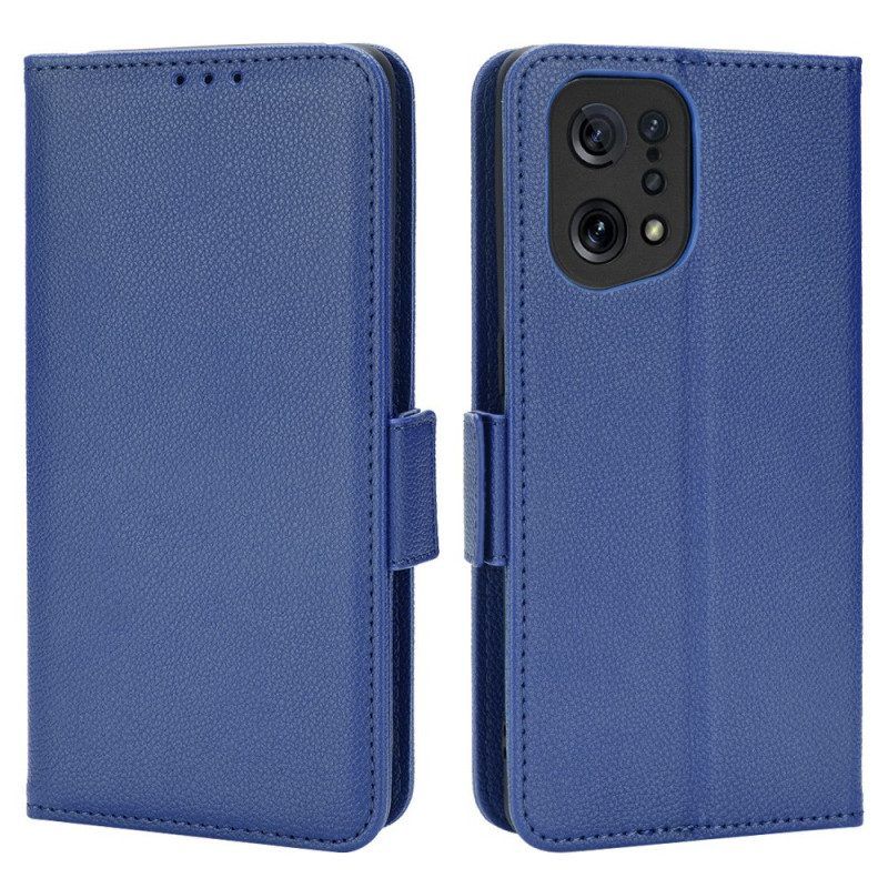 Folio-hoesje voor Oppo Find X5 Flip Case Flap Dubbele Nieuwe Kleuren