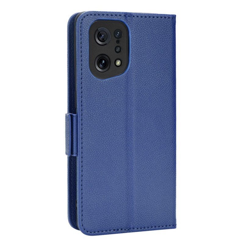 Folio-hoesje voor Oppo Find X5 Flip Case Flap Dubbele Nieuwe Kleuren