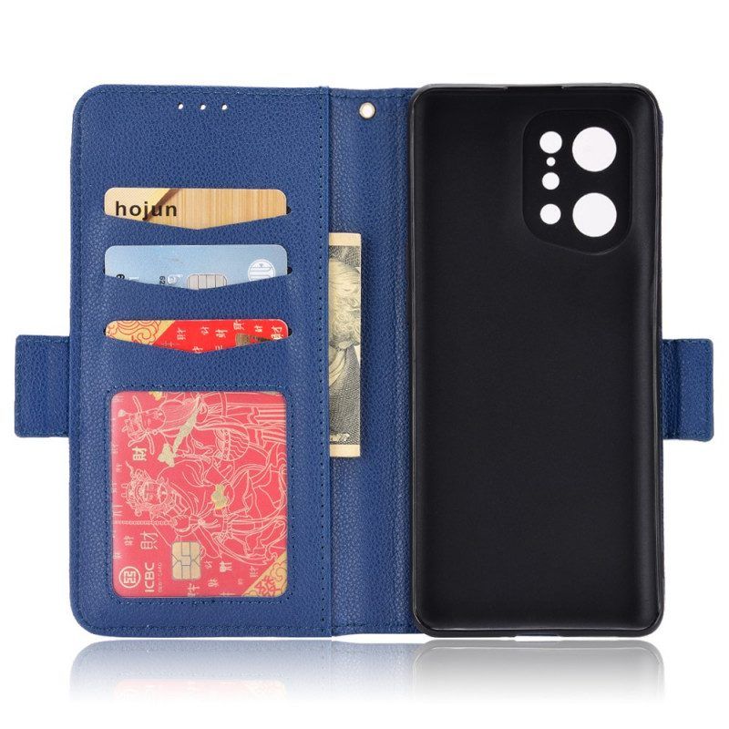 Folio-hoesje voor Oppo Find X5 Flip Case Flap Dubbele Nieuwe Kleuren