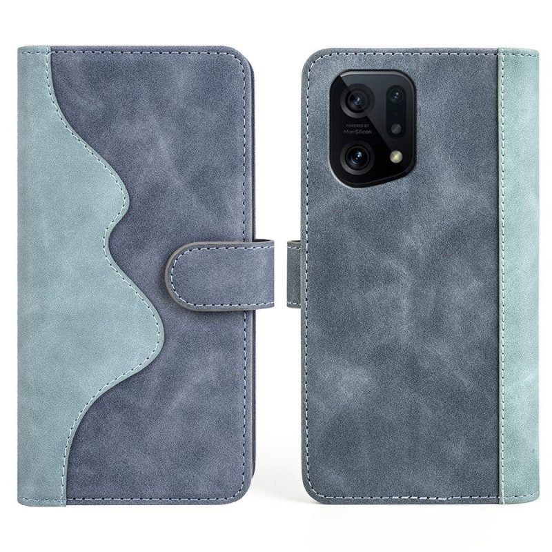 Folio-hoesje voor Oppo Find X5 Grafisch Patroon