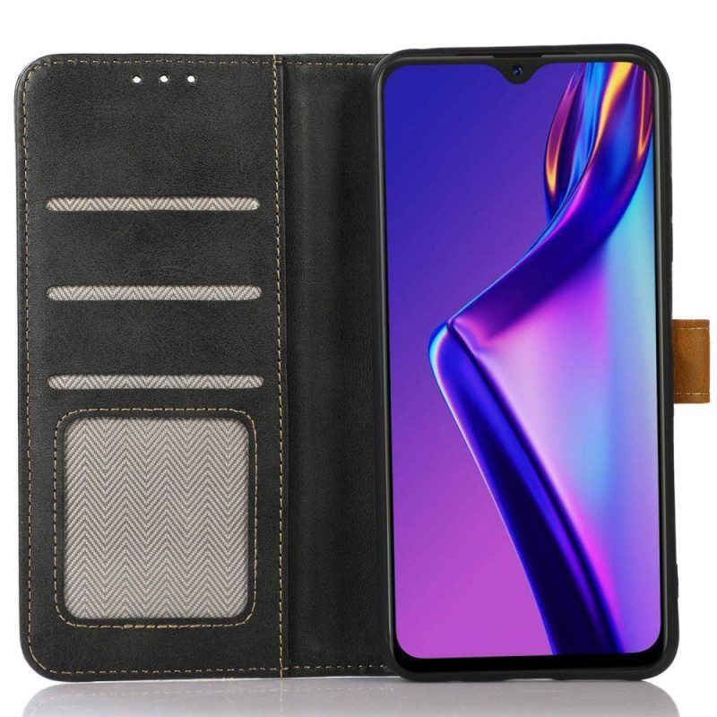 Folio-hoesje voor Oppo Find X5 Lite Geweven Band