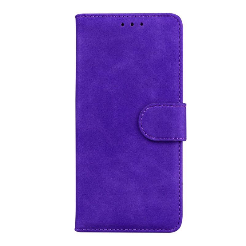 Folio-hoesje voor Oppo Find X5 Lite Monochroom Leereffect