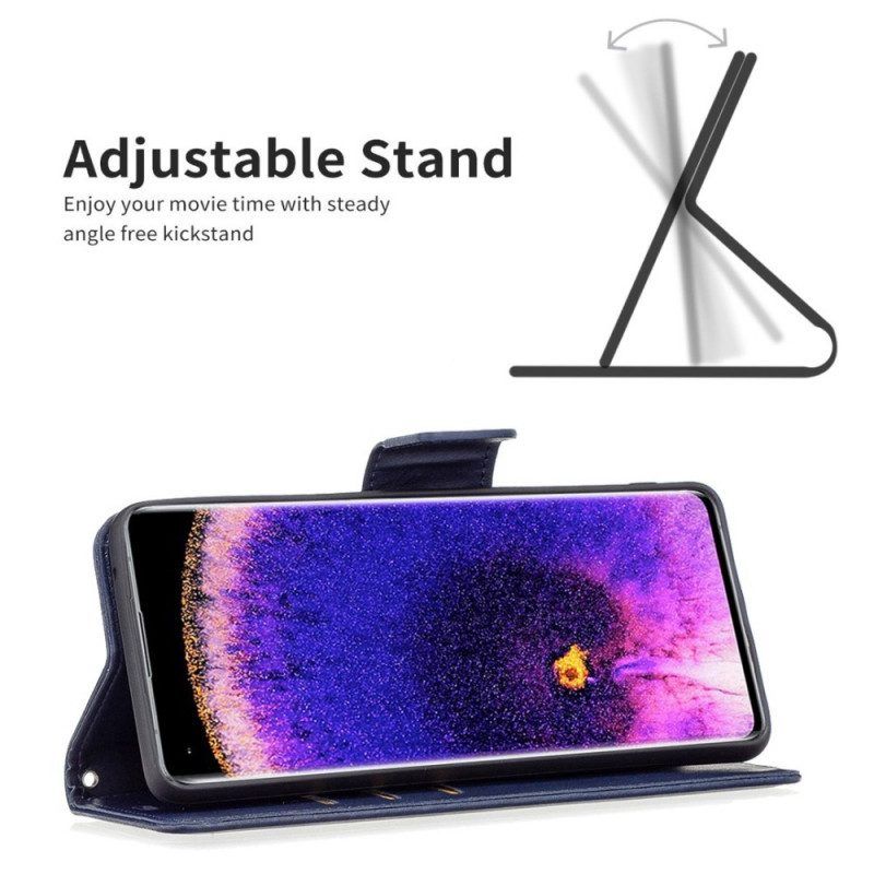 Folio-hoesje voor Oppo Find X5 Lite Schuine Sluiting