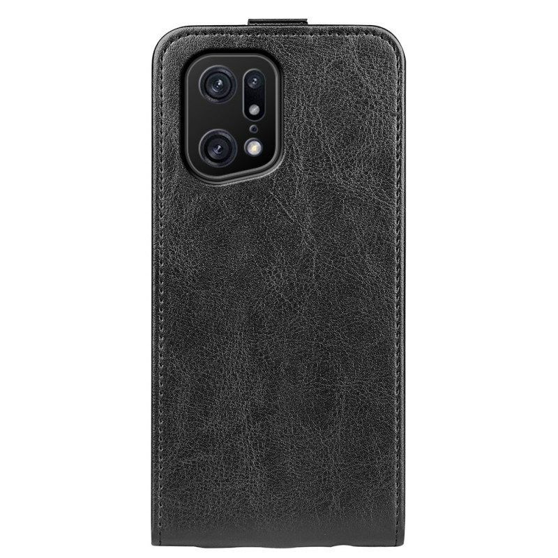 Folio-hoesje voor Oppo Find X5 Pro Flip Case Verticale Klep