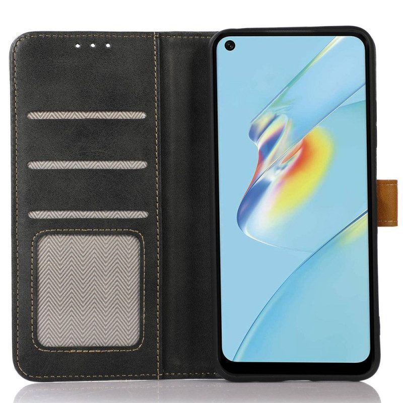 Folio-hoesje voor Oppo Find X5 Pro Geweven Band