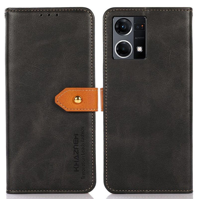 Folio-hoesje voor Oppo Reno 7 Met Khazneh-riem