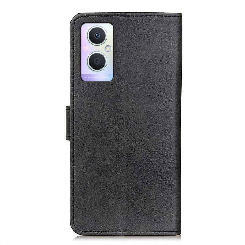 Folio-hoesje voor Oppo Reno 8 Lite Matte Lederen Stijl