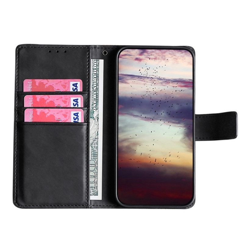 Folio-hoesje voor Samsung Galaxy A13 5G / A04s Uilen Op De Schommel