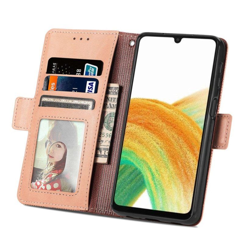 Folio-hoesje voor Samsung Galaxy A13 Kleur Pailletten