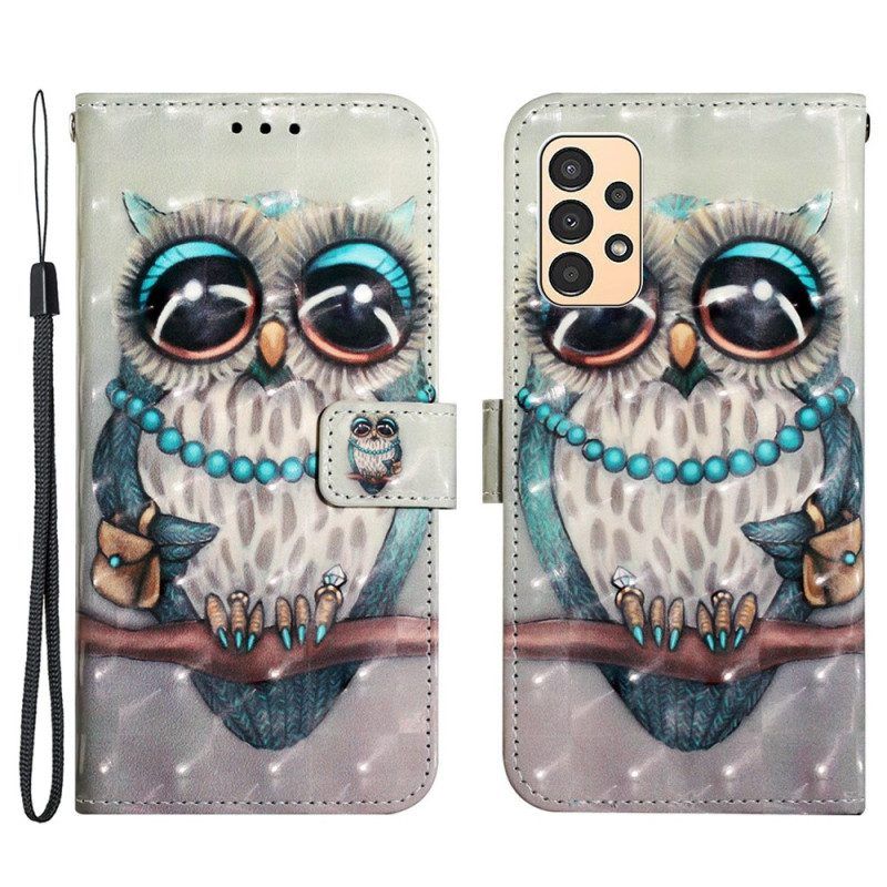 Folio-hoesje voor Samsung Galaxy A13 Met Ketting Bicolor Binfen-kleur