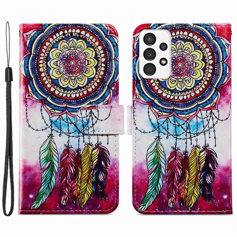 Folio-hoesje voor Samsung Galaxy A13 Strakke Mandala