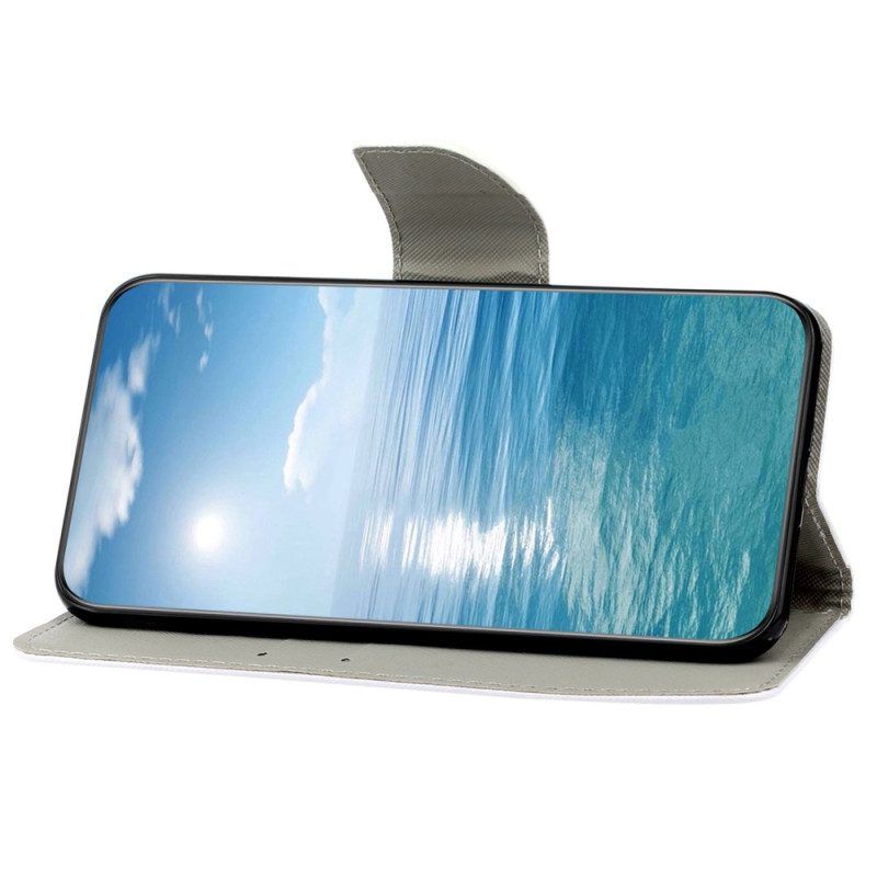 Folio-hoesje voor Samsung Galaxy A14 / A14 5G Met Ketting Antislip Hybride