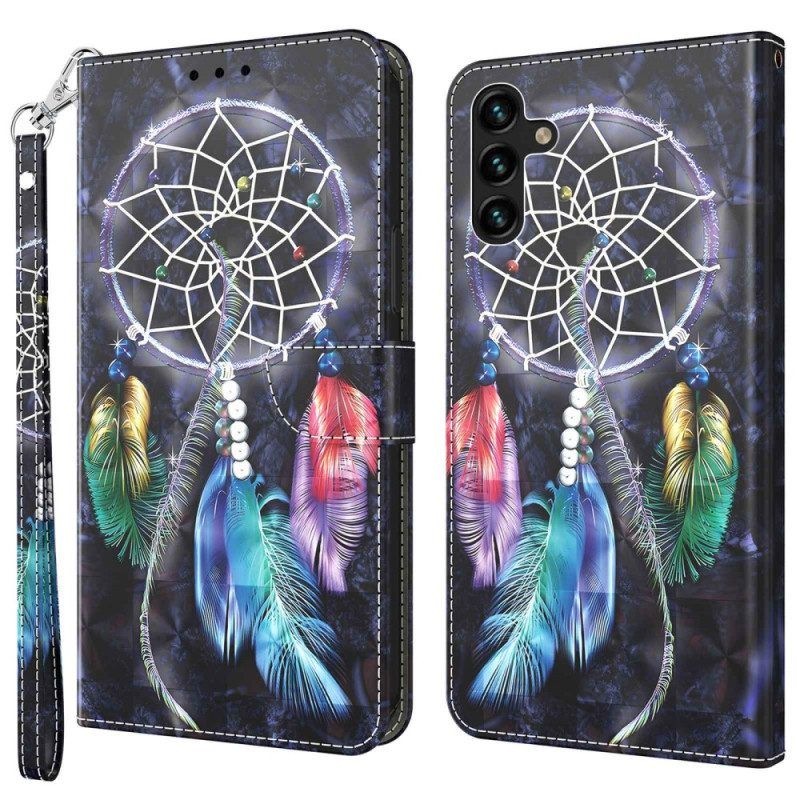 Folio-hoesje voor Samsung Galaxy A14 / A14 5G Met Ketting Riem Dromenvanger