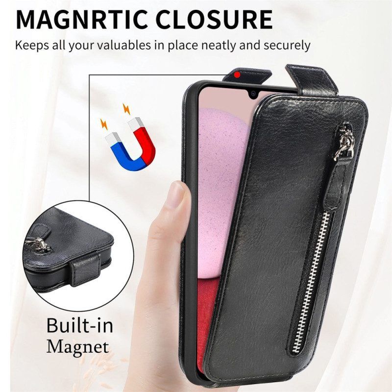 Folio-hoesje voor Samsung Galaxy A14 / A14 5G Portemonnee Leren Flip Case Lychee-stijl Rfid Khazneh