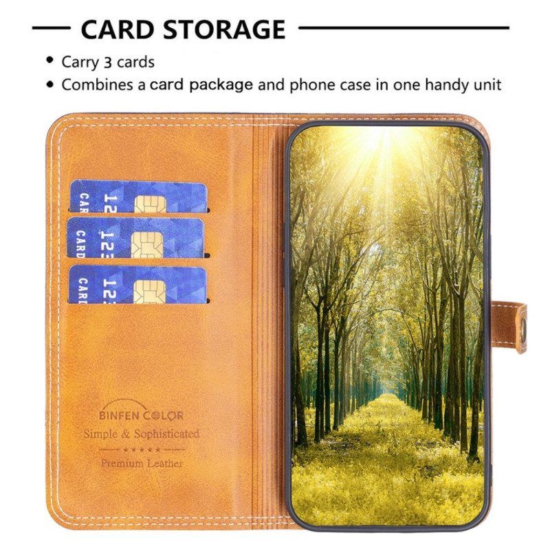 Folio-hoesje voor Samsung Galaxy A14 / A14 5G Vintage Binfen-kleur