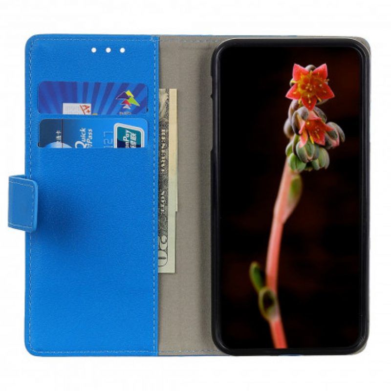 Folio-hoesje voor Samsung Galaxy A52 4G / A52 5G / A52s 5G Basiskleur Kunstleer