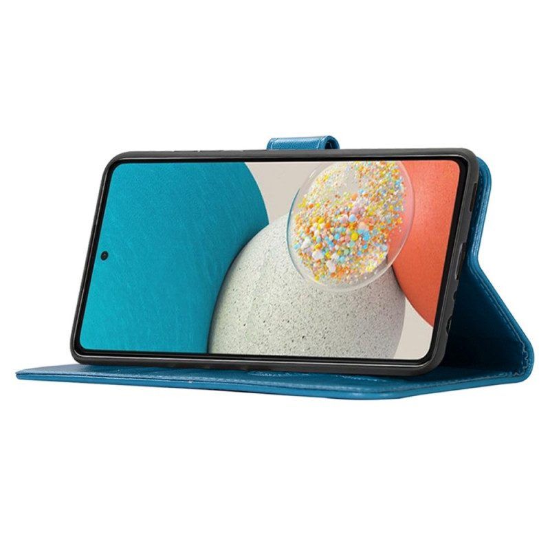 Folio-hoesje voor Samsung Galaxy A53 5G Met Ketting Uil Dromenvanger Met Riem