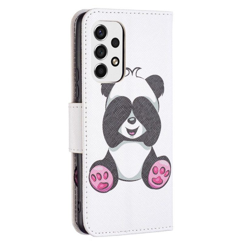 Folio-hoesje voor Samsung Galaxy A53 5G Panda-plezier