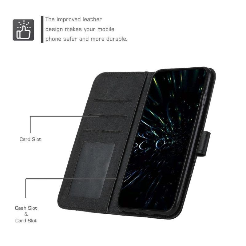 Folio-hoesje voor Samsung Galaxy A53 5G Patroon Met Leereffect