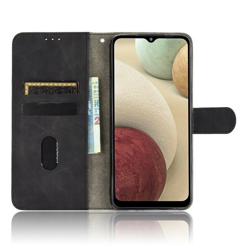 Folio-hoesje voor Samsung Galaxy M12 / A12 Aanraking Van De Huid