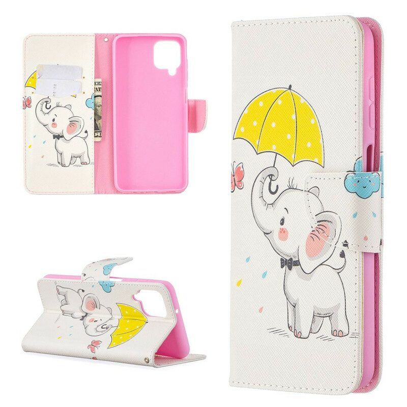 Folio-hoesje voor Samsung Galaxy M12 / A12 Baby Olifant