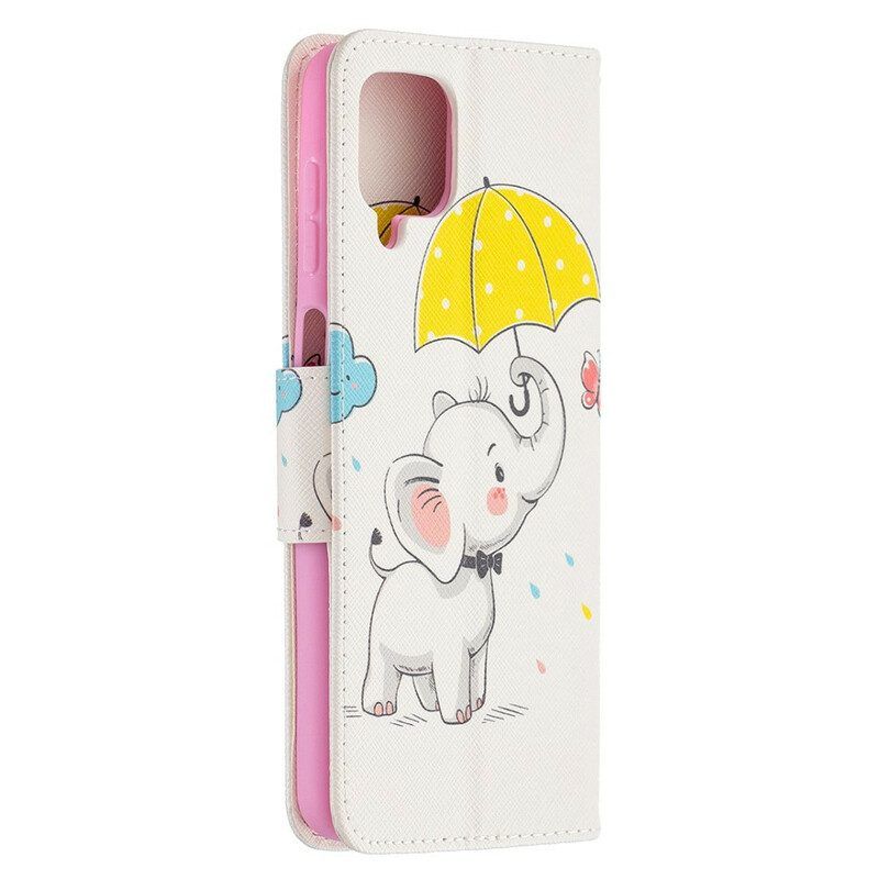 Folio-hoesje voor Samsung Galaxy M12 / A12 Baby Olifant