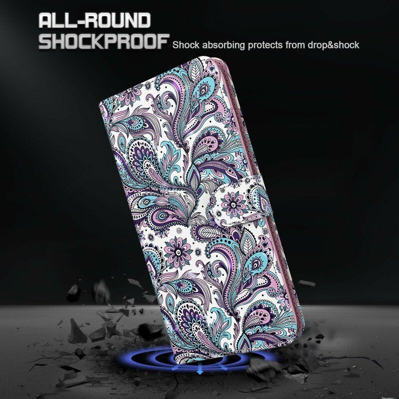 Folio-hoesje voor Samsung Galaxy M12 / A12 Bloemen Patronen