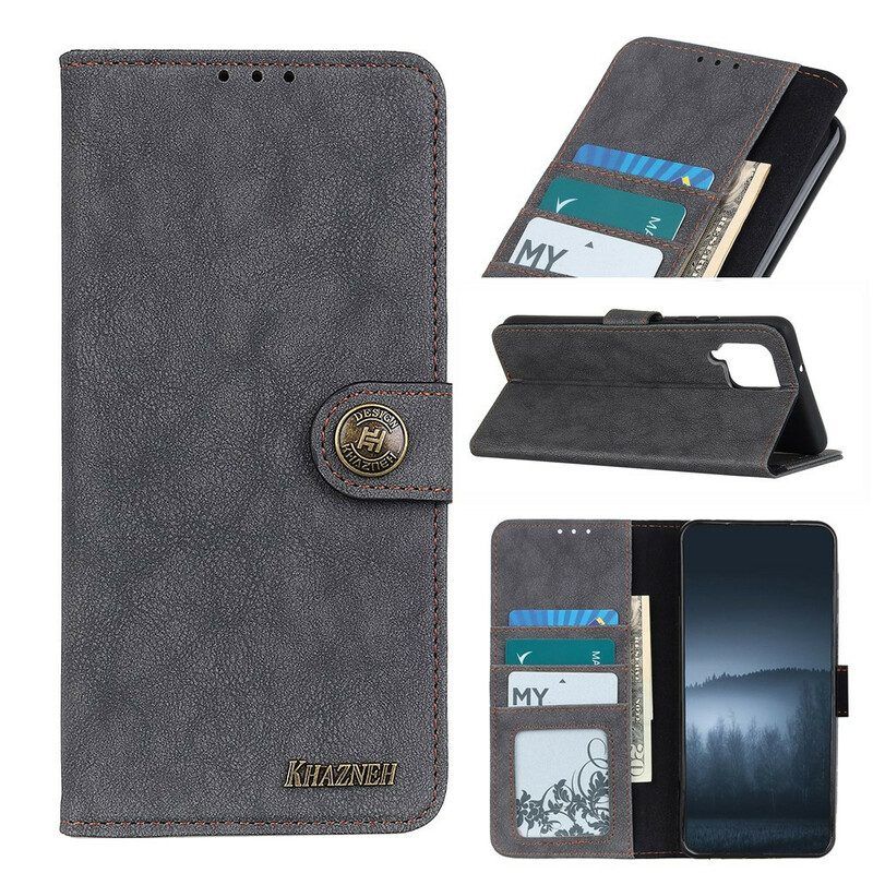 Folio-hoesje voor Samsung Galaxy M12 / A12 Khazneh Retro Split Kunstleer