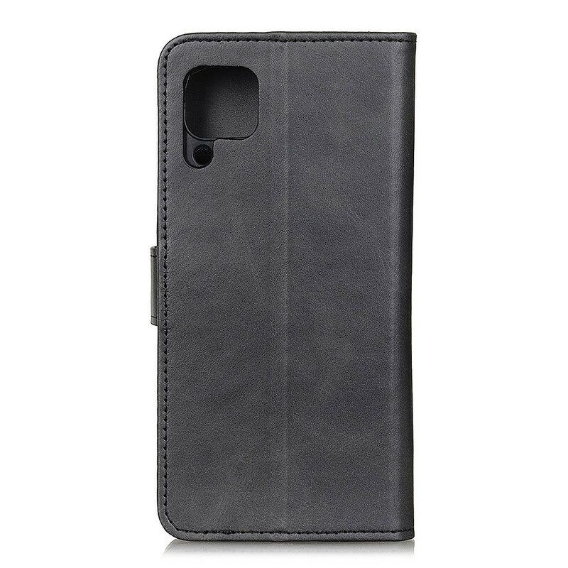 Folio-hoesje voor Samsung Galaxy M12 / A12 Retro Mat Leereffect