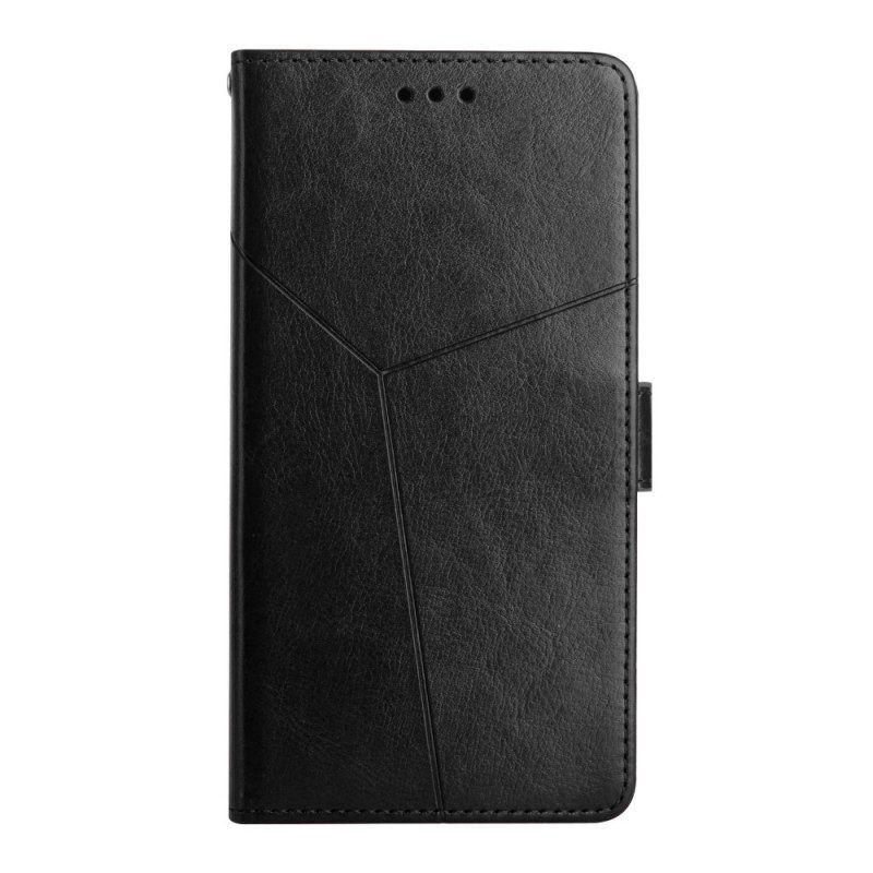 Folio-hoesje voor Samsung Galaxy M12 / A12 Stijl Leer Geo Y Design