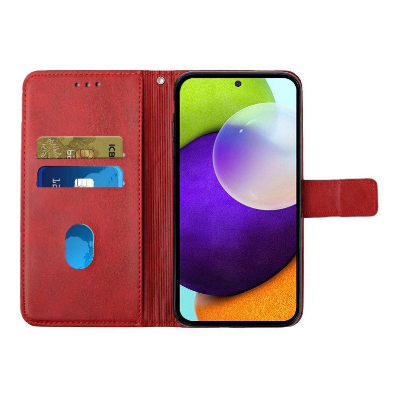 Folio-hoesje voor Samsung Galaxy M12 / A12 X Design Geo Lederen Stijl