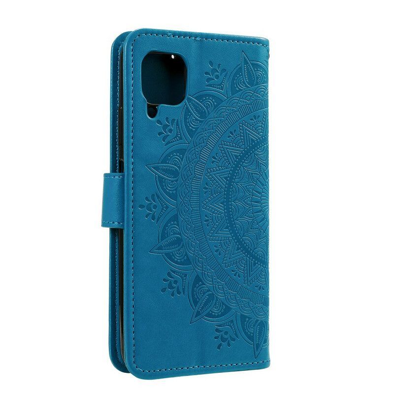 Folio-hoesje voor Samsung Galaxy M12 / A12 Zon Mandala