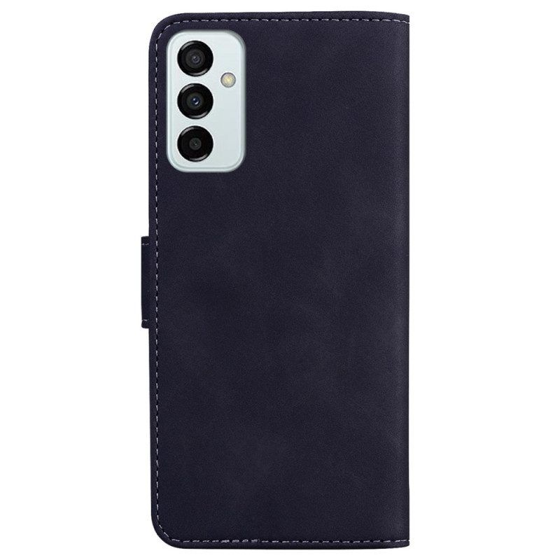 Folio-hoesje voor Samsung Galaxy M13 Couture-leereffect