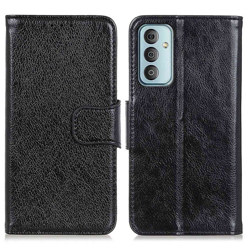 Folio-hoesje voor Samsung Galaxy M13 Echt Nappaleer