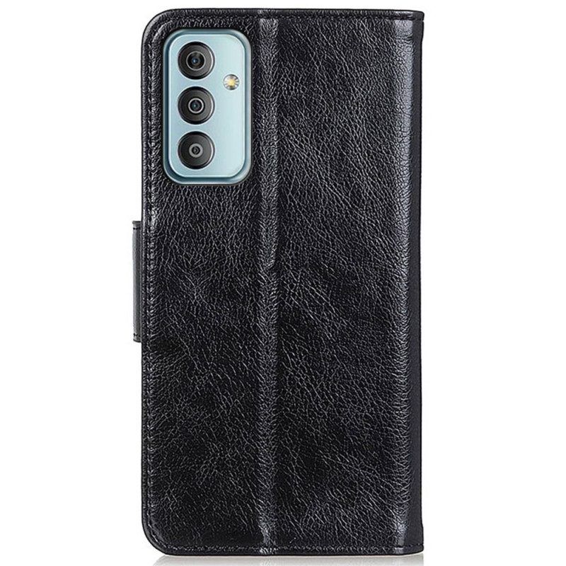 Folio-hoesje voor Samsung Galaxy M13 Echt Nappaleer