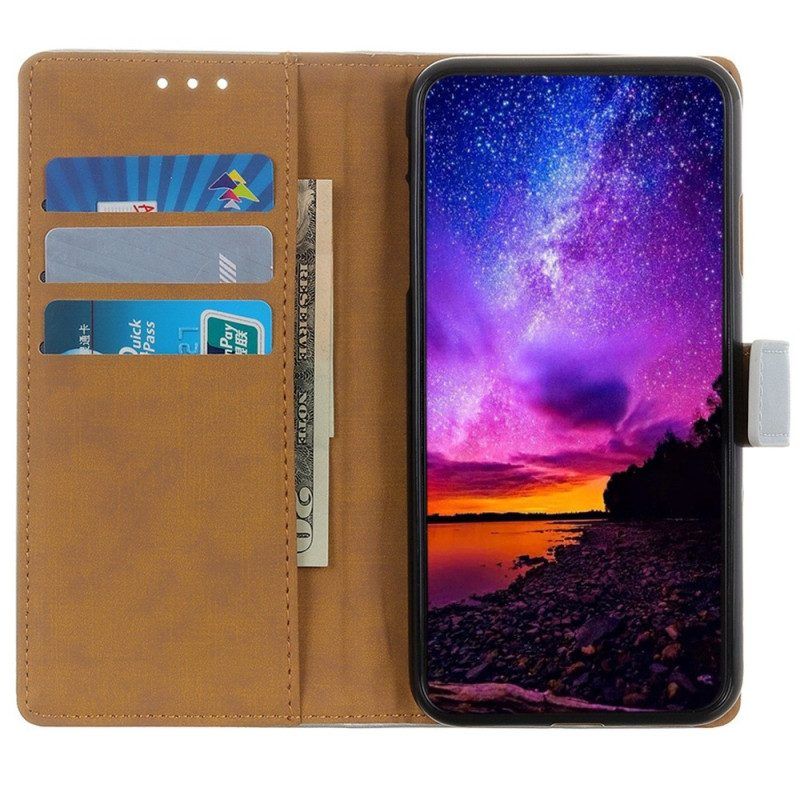 Folio-hoesje voor Samsung Galaxy M13 Effen Kunstleer