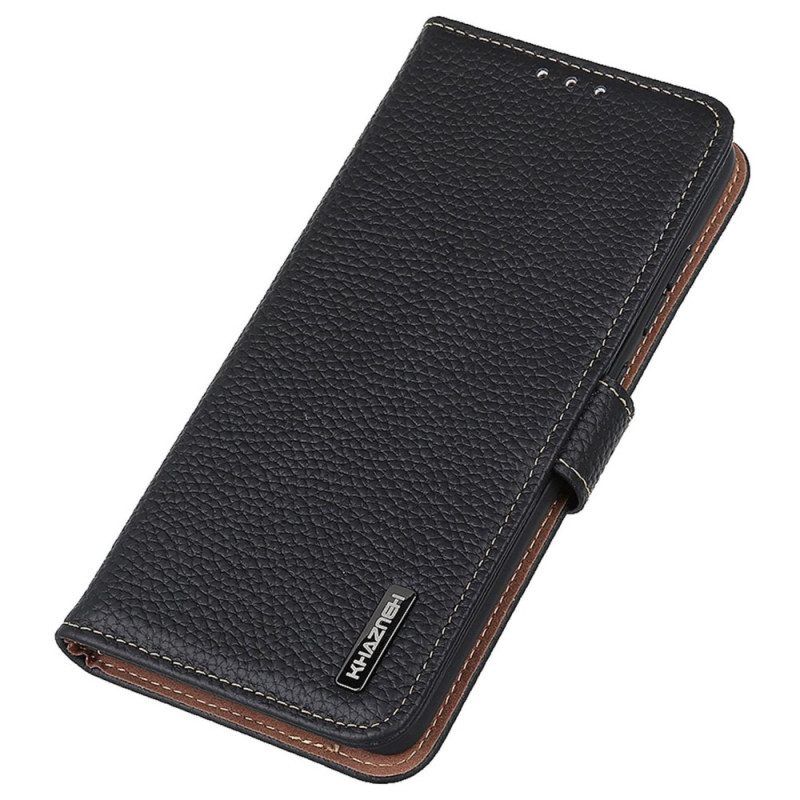 Folio-hoesje voor Samsung Galaxy M13 Khazneh Lychee Leer