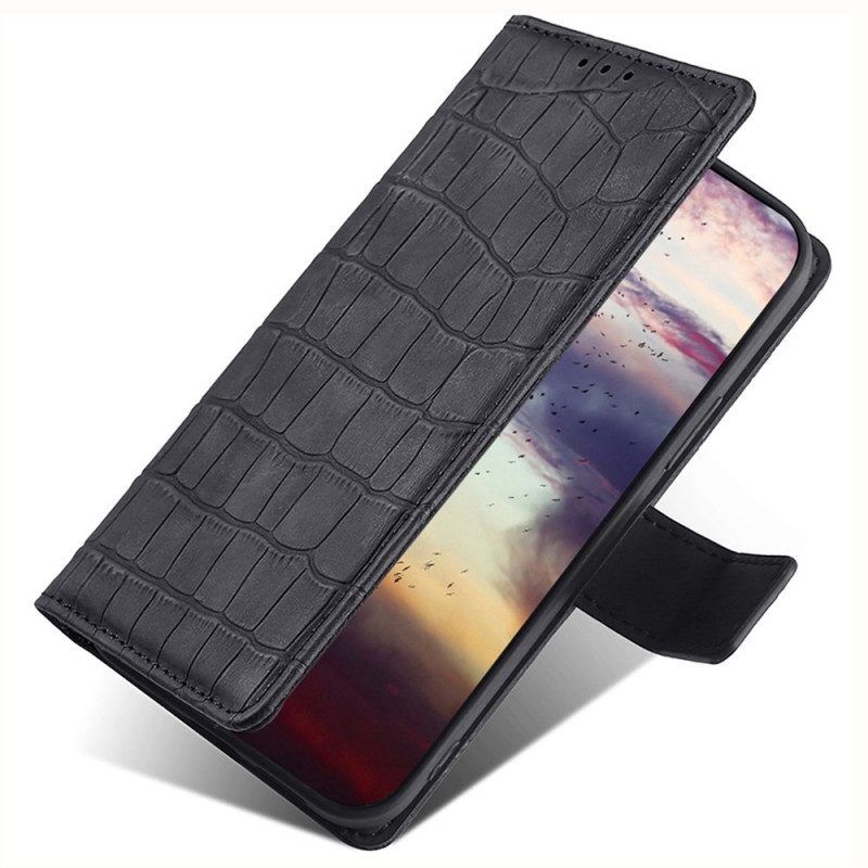 Folio-hoesje voor Samsung Galaxy M13 Krokodillenhuidstijl