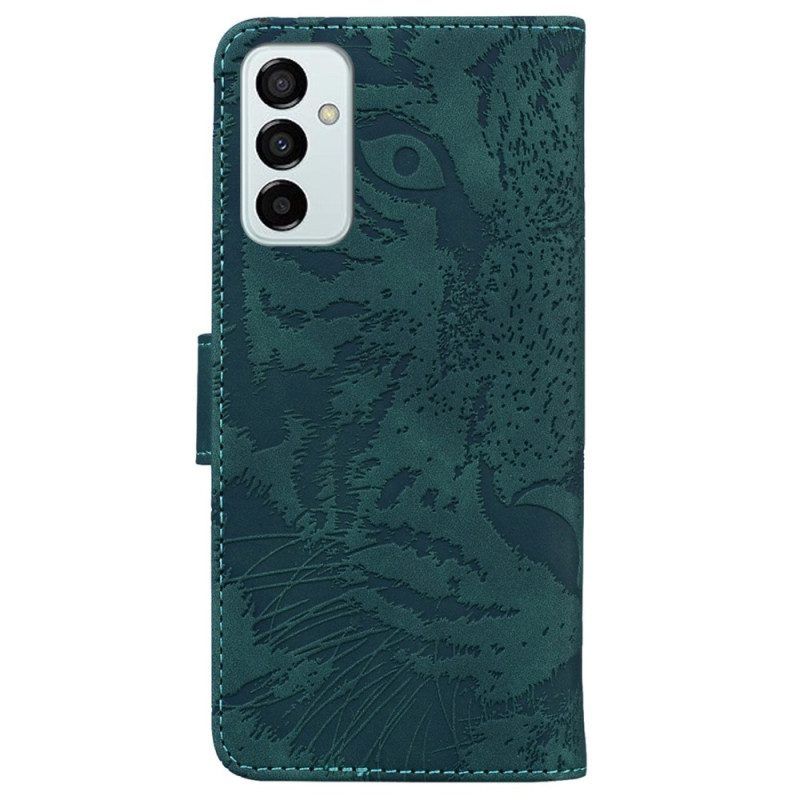 Folio-hoesje voor Samsung Galaxy M13 Tijger Voetafdruk