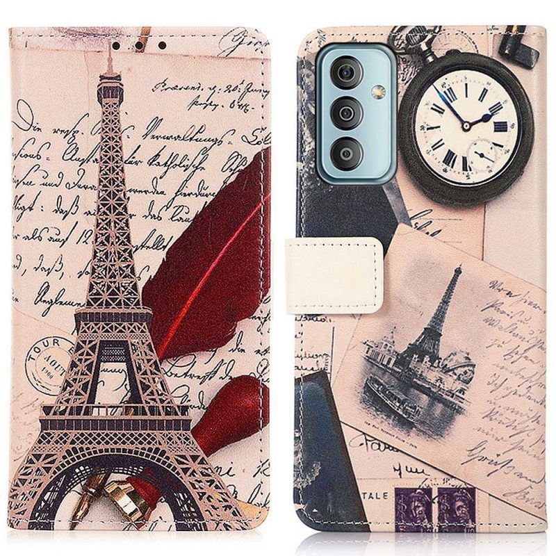 Folio-hoesje voor Samsung Galaxy M23 5G Dichters Eiffeltoren