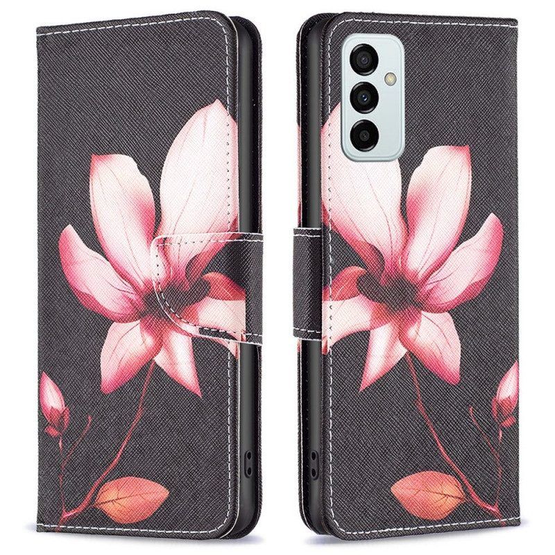 Folio-hoesje voor Samsung Galaxy M23 5G Roze Bloem